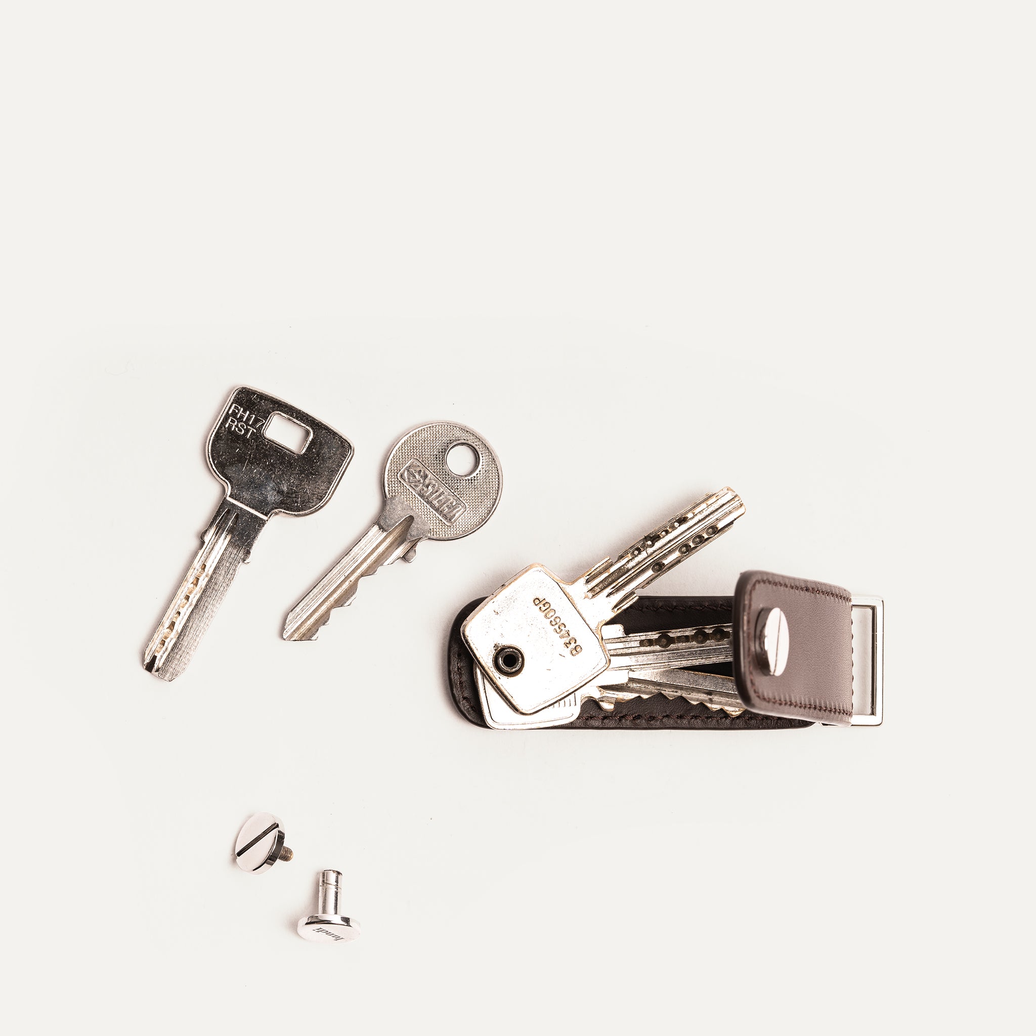 Porte-clés en cuir | Lucio Marron