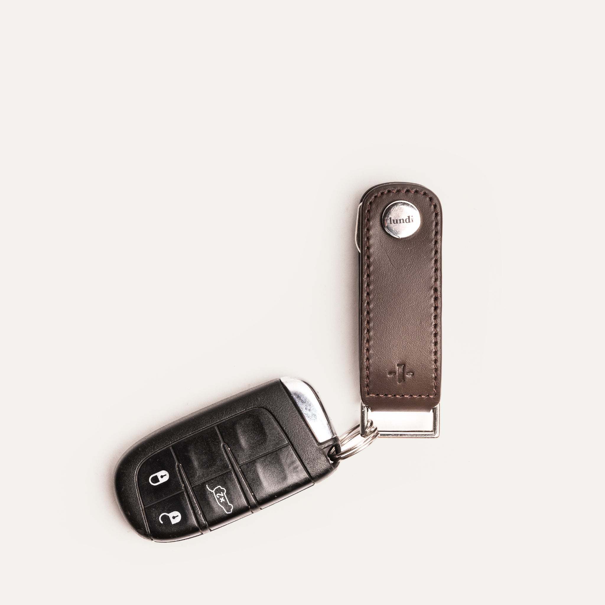 Leather Key Ring | Lucio Chestnut